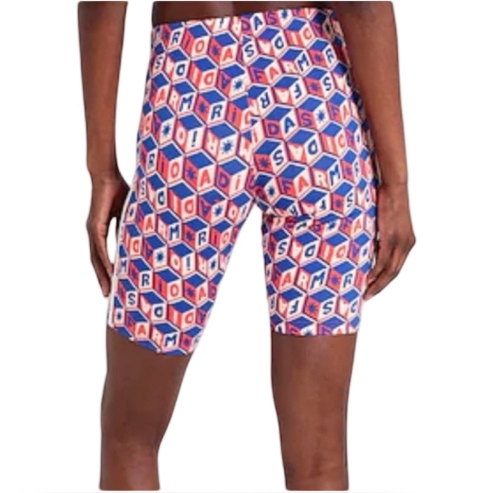 Adidas x FARM Rio Oasis Night Bike Shorts NWT | Women’s M | 9” Inseam - Picture 5 of 16